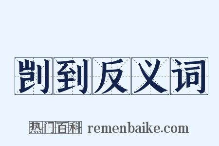 剀到反义词是什么意思的图片